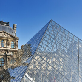 france louvre history museum in paris at day and clear sky